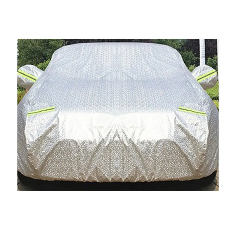 Full Exterior Cover Car Winter Cover Waterproof All Weather Side Zipper Design with Reflective Windproof Dustproof Snowproof