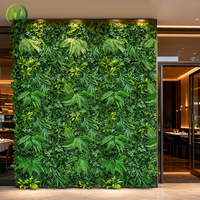 Plantes vertes bioniques simulées, fausses fleurs, gazon artificiel, panneau mural vertical artificiel suspendu, jardin vertical mixte