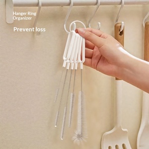 New Straw <b>Brush</b> Set Stainless Steel Long <b>Bottle</b> Fine <b>Brush</b> Multifunctional Nipple Nylon <b>Brush</b> Spout Cleaning <b>Brush</b> - Product Image 1