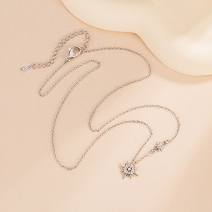 Collar de Plata 925 Minimalista Barra Rectangular Cadena Fina <b>Regalo</b> Diario para Mujer Mayorista - Product Image 1