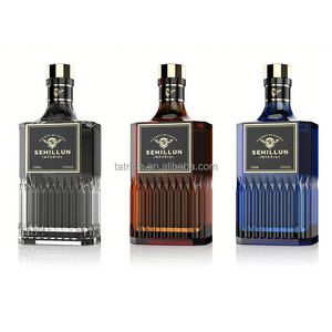 Fournisseurs de bouteilles de 700 ml et 1 litre, brandy, tequila, spiritueux, vodka, whisky, idée de luxe, bouteille en verre carrée vide, bouchon, carton, décalcomanie, vente en gros - Product Image 5