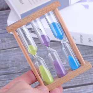 Moderne petit 3 en 1 bois <span class=keywords><strong>thé</strong></span> 3 5 7 minutes café <span class=keywords><strong>thé</strong></span> feuille <span class=keywords><strong>sablier</strong></span> <span class=keywords><strong>sablier</strong></span> vente en gros personnalisé - Product Image 4