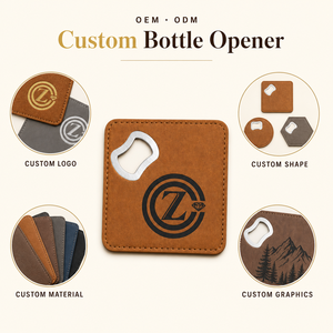 Posavasos con Logotipo Personalizado, Abridor de Botellas de Cerveza de Cuero, Recuerdo de Boda al por Mayor, Regalo Corporativo, Fabricante OEM ODM, Venta Directa de Fábrica, MOQ Bajo, Venta al por Mayor - Product Image 5