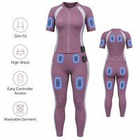 Ensemble de yoga EMS professionnel pour femmes, combinaison d'entraînement à impulsions avec pulvérisation d'eau 8 zones, stimulateur musculaire intelligent pour l'entraînement et le fitness en salle de sport