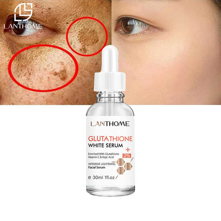 lanthome glutathione white serum Facial With Vitamin C & Kojic Acid 30ml Lanthome Glutathione White Set -