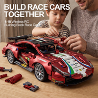 Precio al por Mayor P55012 Juego de Bloques de Construcción de Coche a Control Remoto de 482 Piezas, Escala 1:18, Juguete Educativo DIY para Niños, Plástico