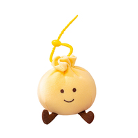 Porte-clés en peluche mignon en forme de boulette, avec rembourrage en coton PP, toucher doux, anti-stress, plusieurs couleurs, pour décoration de sac et cadeaux