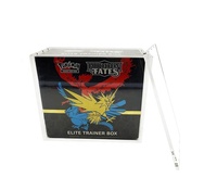 Mingshi Boîte de Présentation en Acrylique Personnalisée pour Cartes de Jeu Pokémon ETB avec Couvercles Magnétiques