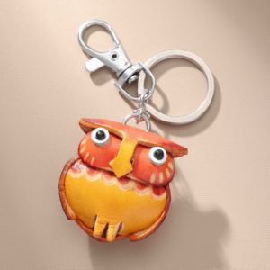 Sang Trọng Chính Hãng Da <span class=keywords><strong>Owl</strong></span> Keychain Với Đôi Mắt Lớn Làm Bằng Tay Động Vật Túi Mặt Dây Chuyền Dễ Thương Phim Hoạt Hình Món Quà Quyến Rũ Cho Phụ Nữ Túi Quyến Rũ - Product Image 5