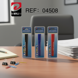Mnj Permanent Marker Pen Black Blue Red 12Pcs Pack For Writing Labeling - Product Image 3