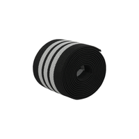 Bande élastique en polyester de 8 cm, blanche et noire, personnalisée, tissée sur mesure