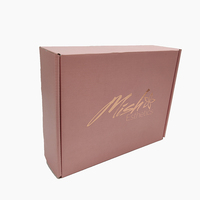 Caja de Cartón Corrugado para Envío de Ropa Rosa con Logotipo Impreso Personalizado