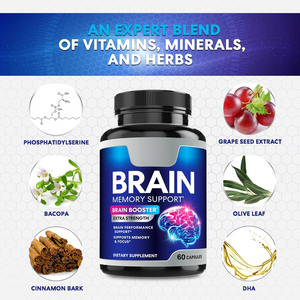 Suplemento para la Memoria Cerebral, Nootrópicos que Apoyan la Salud Cerebral, la Claridad Cognitiva y la Concentración con Bacopa, Fosfatidilserina y <span class=keywords><strong>DMAE</strong></span> - Product Image 5
