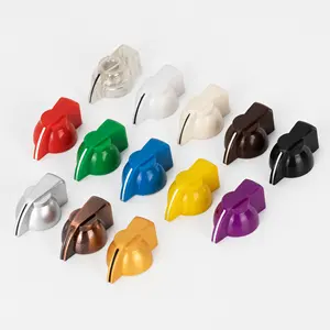 6.4mm Shaft Colored Plastic Chicken Head Potentiometer Knob Guitar Volume Control Pointer Knob For Effect