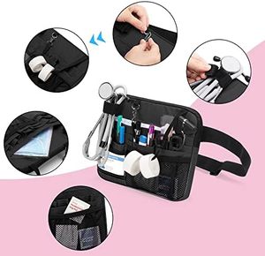Riñonera Negra para Enfermeras, Bolsillos para Equipo Médico, Bolsa de Cintura, Cinturón de Herramientas, Cierre de Cremallera, Impermeable, para Estetoscopios, Tijeras y Vendajes - Product Image 2
