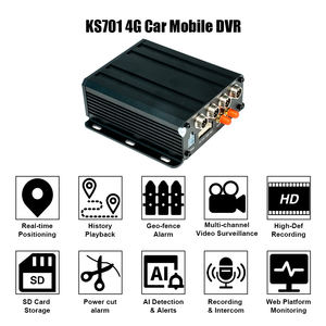 Full HD 4CH 1080P SD Card DVR נייד עם מעקב אחר רכב GPS עבור מונית משאית אוטובוס - Product Image 3