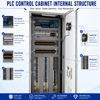Caja de Distribución de Energía Eléctrica PLC OEM ODM, Controles Industriales para Automatización de Estaciones de Bombeo