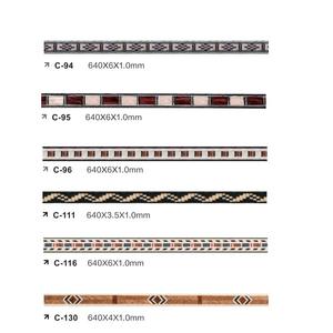 Bande de bordure pour guitare en bois avec incrustation centrale arrière et design patchwork en placage - Product Image 5