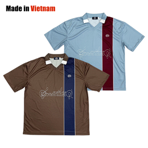 Camiseta de fútbol unisex de secado rápido transpirable de poliéster sublimado vintage personalizada - Product Image 1
