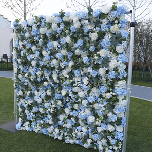 Tùy chỉnh 5D 3D nhân tạo greenry Hoa Tường <span class=keywords><strong>Backdrop</strong></span> 8ft x 8ft mộc mạc trang trí đám cưới Nguồn cung cấp - Product Image 3