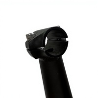Alloy 6061 Foldable Bicycle Stem 180-425mm Adjustable Folding Bike Handlebar Riser Tube with Integrated Bar Clamp