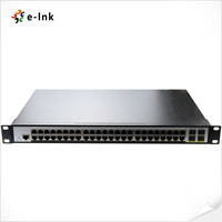 Conmutador Ethernet administrado E-link L2+ de 48 puertos 10/100/1000T + 4 puertos 100/1000X SFP para redes