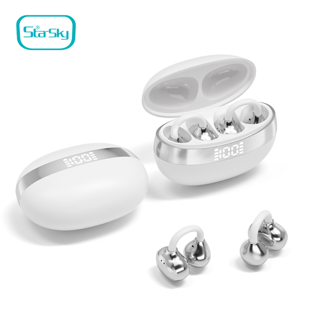 STARSKY Wholesale Sports Wireless Earbuds with LED Battery Indicator JL Translator Earclip Digital Display for Sports Audio Use