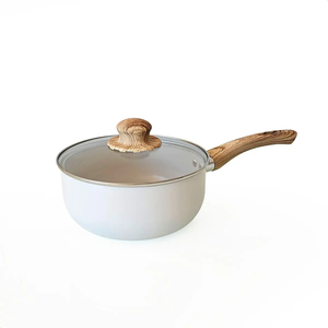 Modern <b>Ceramic</b> Marble Coated Pot <b>Pan</b> Glass Lids Bakelite Handles Non-Stick Aluminum Cookware Set Induction Compatible Dishwasher - Product Image 3