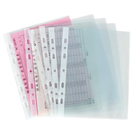Pochette de rangement de documents A4, poinçon en plastique transparent, dossier de fichiers, sac étanche, protecteur de feuille en forme de L, organisateur de fichiers