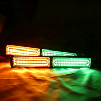 Barre lumineuse d'avertissement LED 2-en-1 40W avec ventouse pour pare-brise avant et arrière, boîtier en aluminium, clignotant multicolore pour camion