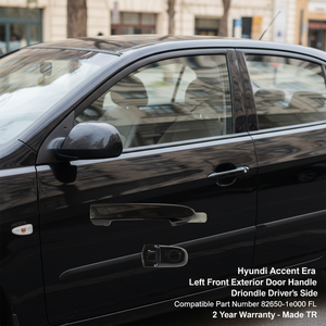 Poignée de porte extérieure avant gauche Hyundai Accent Era côté conducteur, numéro de pièce compatible 82650-1e000 FL, garantie 2 ans, fabriqué en Corée du Sud - Product Image 3