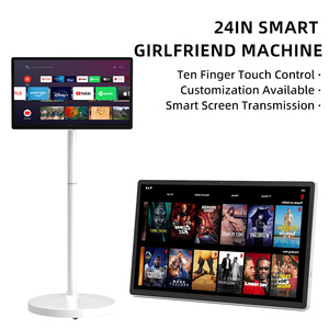 Téléviseur intelligent portable de 24 pouces avec écran tactile, sur roulettes, support au sol mobile, affichage Android sans fil pour la maison - Product Image 5
