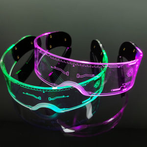 Colored Rectangle <strong>Party</strong> <strong>Glasses</strong> Blinking Light up Led Sunglasses Wireless Plastic Glowing Neon Led <strong>Glasses</strong> for <strong>Party</strong> - Product Image 3