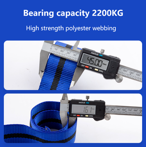 Cinto de Segurança para Escalada Corda de Segurança de Alta Resistência Lanyard de Poliéster com Anel em D de Aço Capacidade de 200kg para Escalada em Rocha - Product Image 5