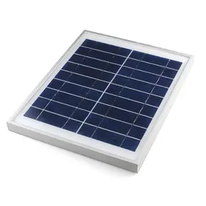 Panneau solaire polycristallin poly photovoltaïque personnalisé 5W pour système d'éclairage solaire domestique