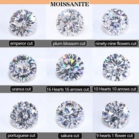 YINGMA Prix par Carat Pierre Précieuse Ronde en Gros Diamants VVS Pierres de Moissanite en Vrac