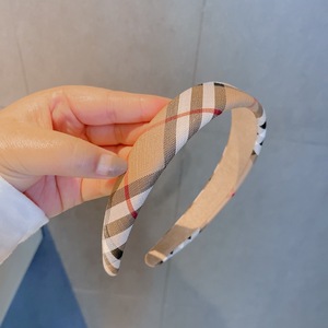 Diadema de tela con estampado de cuadros y letras de la marca B, de lujo, para mujer, diadema cuadrada de diseñador, accesorios para el cabello para niñas - Product Image 4