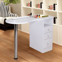Mobilier de salon moderne Table de nail art en bois pour manucure dans la chambre ou le salon Mesa De Manicura