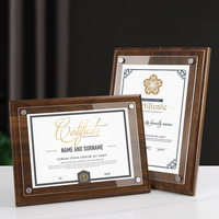 Cadre de certificat d'honneur personnalisé A5/A4/A3/20x25mm, plaque en bois vintage, cadre photo en bois massif