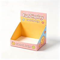 Boîte de présentation en carton ondulé de qualité alimentaire personnalisée, logo OEM imprimé, plateau d'étagère de supermarché pour la commercialisation de petits snacks et d'échantillons de café