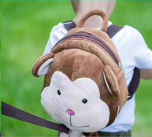 Zaino per Bambini Personalizzato a Forma di Scimmia Marrone Cartoon <span class=keywords><strong>con</strong></span> Guinzaglio, Mini <span class=keywords><strong>Borsa</strong></span> Scuola Sicura per Bambini - Product Image 4