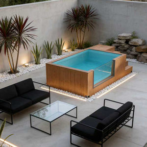 Kit de Piscina - Piscina Rectangular de Fibra de Vidrio/FRP, Ecológica, Resistente a los Rayos UV, con Sofá para Adultos - Product Image 3