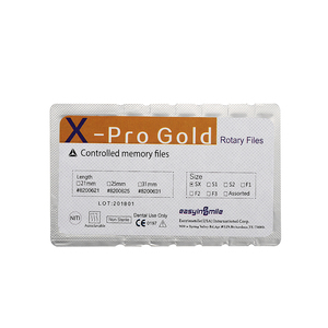 <span class=keywords><strong>Dentel</strong></span> Limes Endo X-Pro Gold Taper Niti Limes pour moteur rotatif pour traitement endodontique du canal radiculaire (Assortiment de 31MM) - Product Image 1