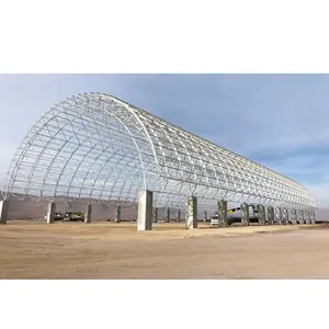 Arched Design Power Bunker Steel Roof Structure Space Frame Truss Coal Storage Shed