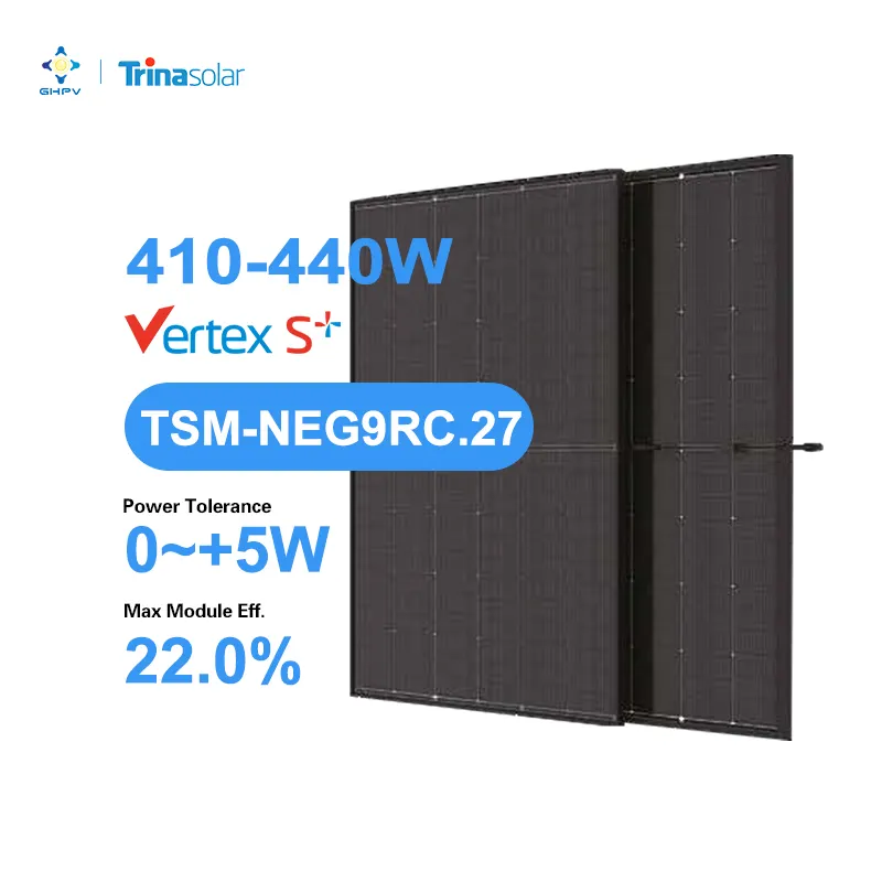 Trina אירופה מניות bifacial זכוכית כפול n סוג pannelli סולארי 410w 415w 420w מודול 425w 430w 440w לוחות סולארי vertex 435