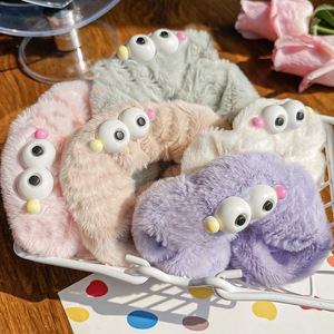 <span class=keywords><strong>PL</strong></span>新到甜美柔软大眼怪物毛绒发带卡通冬季发带女发饰 - Product Image 4