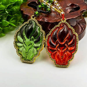 SC Atacado Moda De Vidro Frisado Declaração Colar Animal Colar Trendy Multicolor Diamante Nove-Cauda <span class=keywords><strong>Fox</strong></span> Pingente Colar - Product Image 2