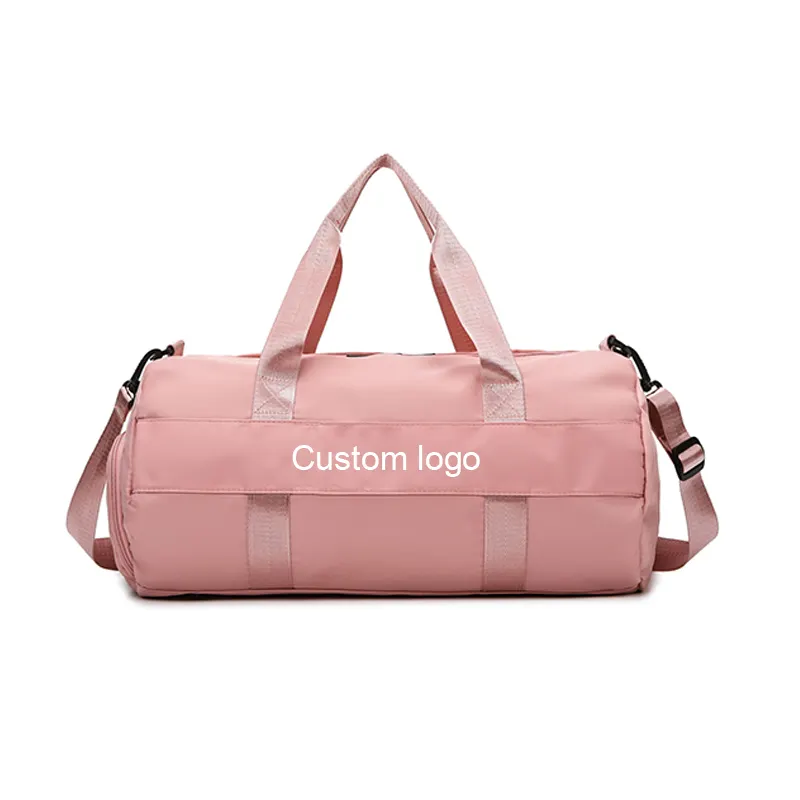 Sac de nuit étanche pour femmes, compartiment à chaussures, sac de voyage à la mode pour extérieur, couleur rose, personnalisé