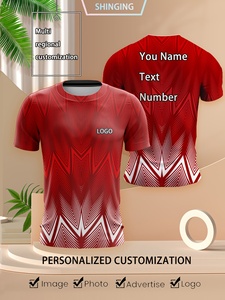 T-Shirt da Uomo MARKAKRALI Personalizzata con Sublimazione, Maglietta Estiva Casual Sportiva da Uomo, Stampa Geometrica alla Moda, Manica Corta, per Calcio - Product Image 2