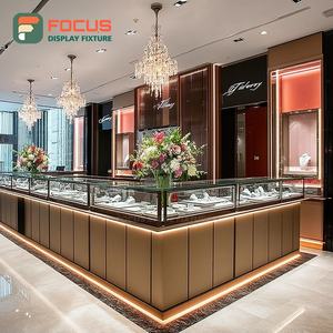 Modern Jewelry Retail Fixtures Polished Surface Boutique Space Glass Showcase - Product Image 4